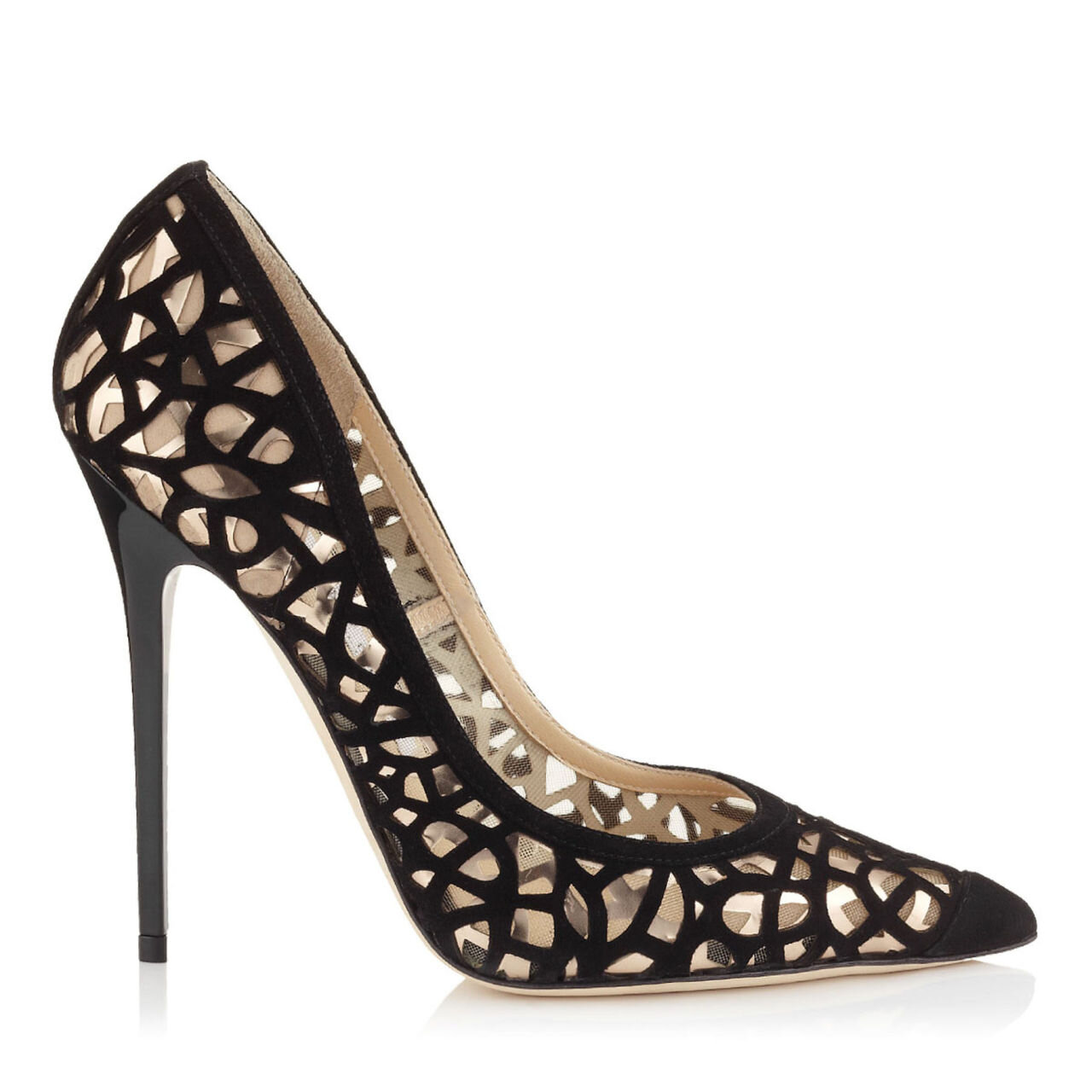 Jimmy Choo Anouk Pumps in Black Laser-Cut Suede — UFO No More Jimmy Choo Anouk Pumps in Black Laser-Cut Suede — UFO No More